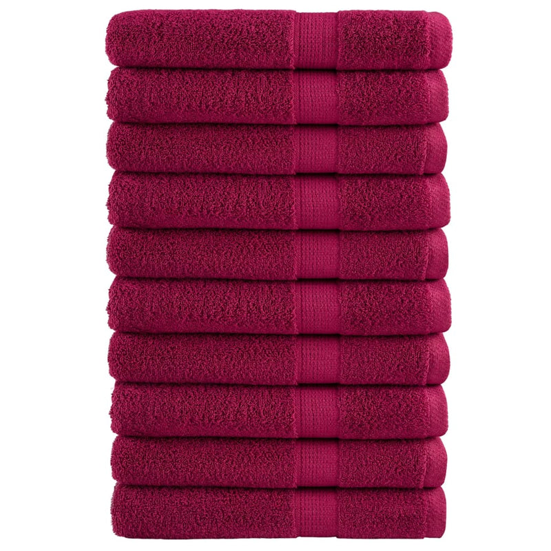 Washandjes Solund 2 Pcs Katoen Bordeauxrood