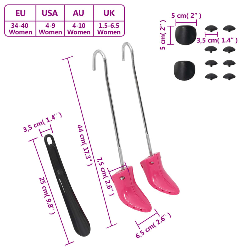 Schoenspanners Met Schoenlepel Eu Kunststof Roze