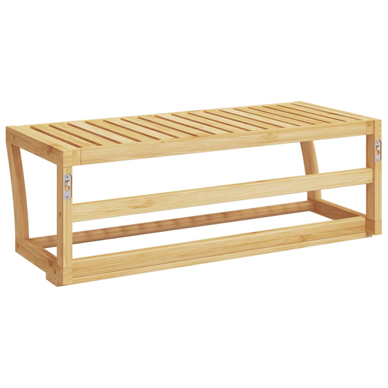 Handdoekenrek Wandgemonteerd 60X25X20 Cm Bamboe Sonoma Eiken