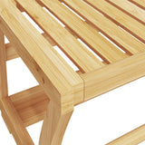 Handdoekenrek Wandgemonteerd 60X25X20 Cm Bamboe Sonoma Eiken
