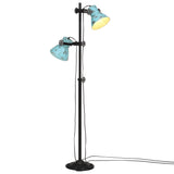 Vloerlamp Met 2 Lampenkappen E27 Gietijzer Kleurig