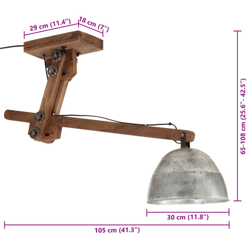 Plafondlamp 25 W E27 105X30X65-108 Cm Vintage Kleurig