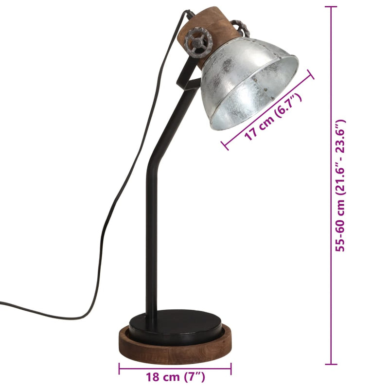 Bureaulamp 25 W E27 18X18X60 Cm Vintage Kleurig