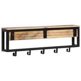 Kapstok 87X10X27 Cm Massief Ruw Mangohout Bruin
