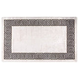 Vloerkleed Wasbaar Anti-Slip Licht Beige En Zwart