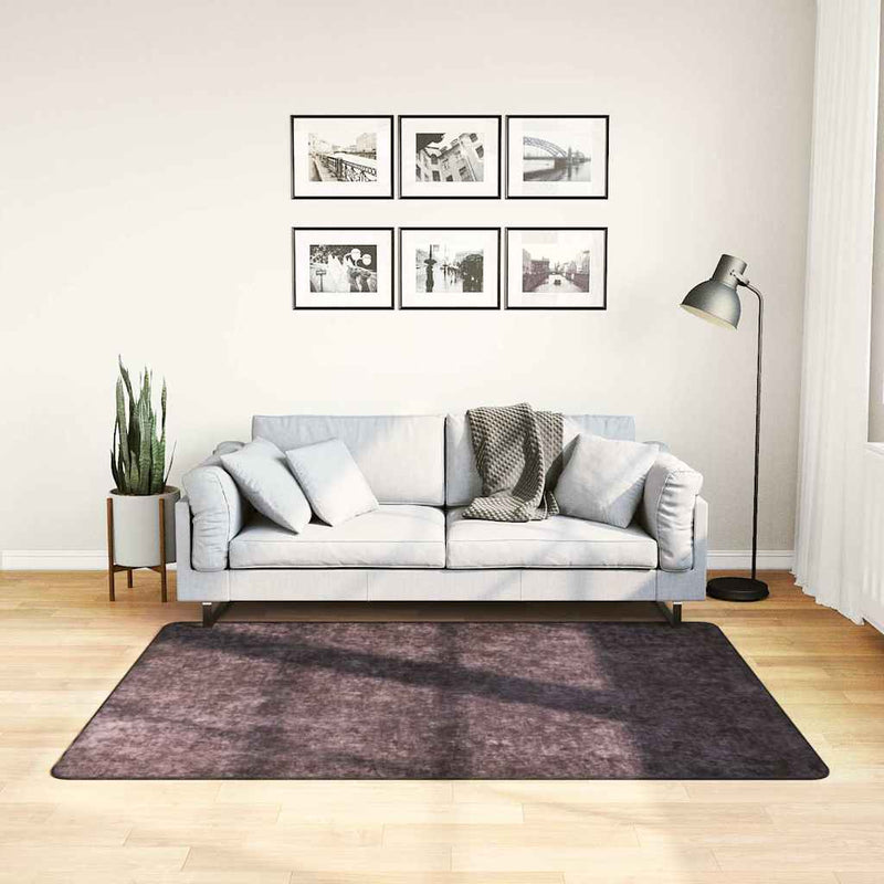Vloerkleed Wasbaar Anti-Slip Kleurig Antraciet