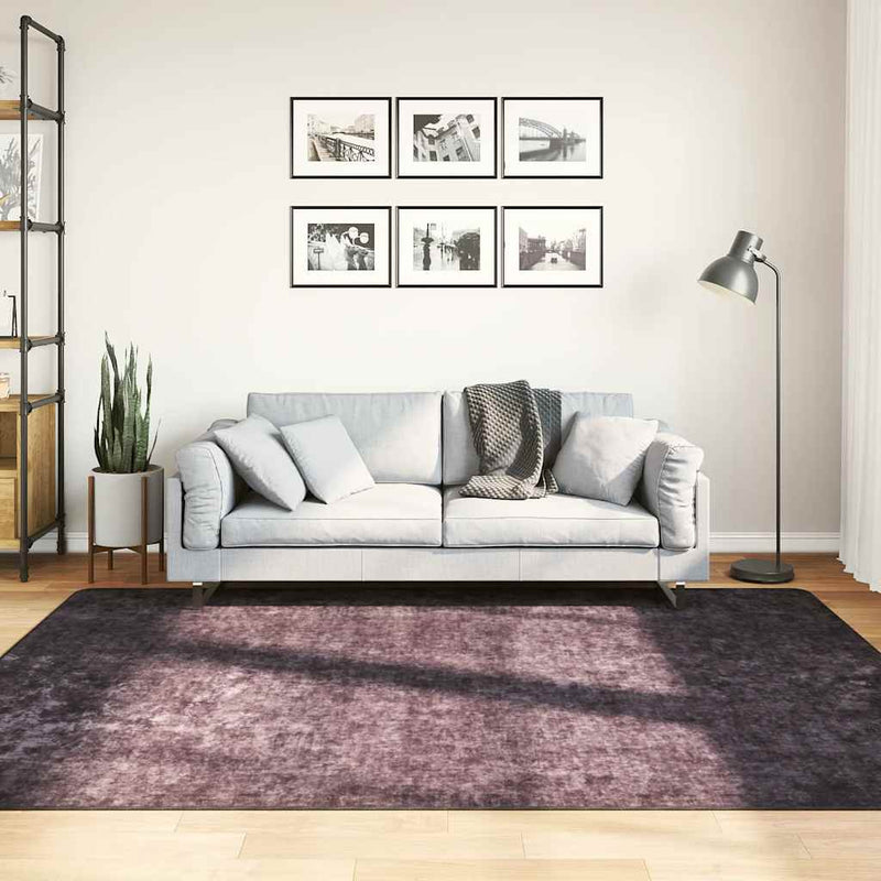 Vloerkleed Wasbaar Anti-Slip Kleurig Antraciet