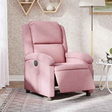 Fauteuil Elektrisch Fluweel Roze