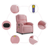 Massagestoel Fluweel Roze