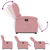 Sta-Op-Stoel Verstelbaar Fluweel Roze