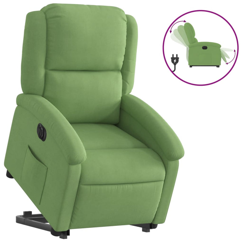 Sta-Opstoel Fluweel Lichtgroen