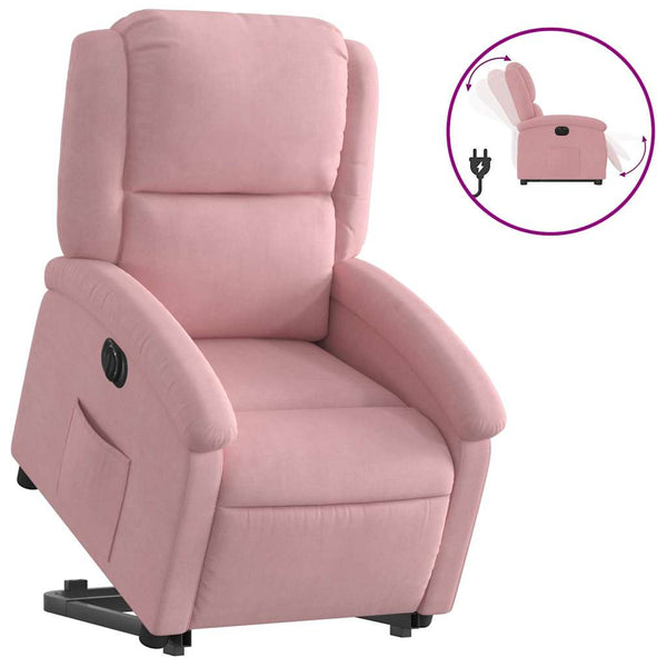 Sta-Op-Stoel Fluweel Roze
