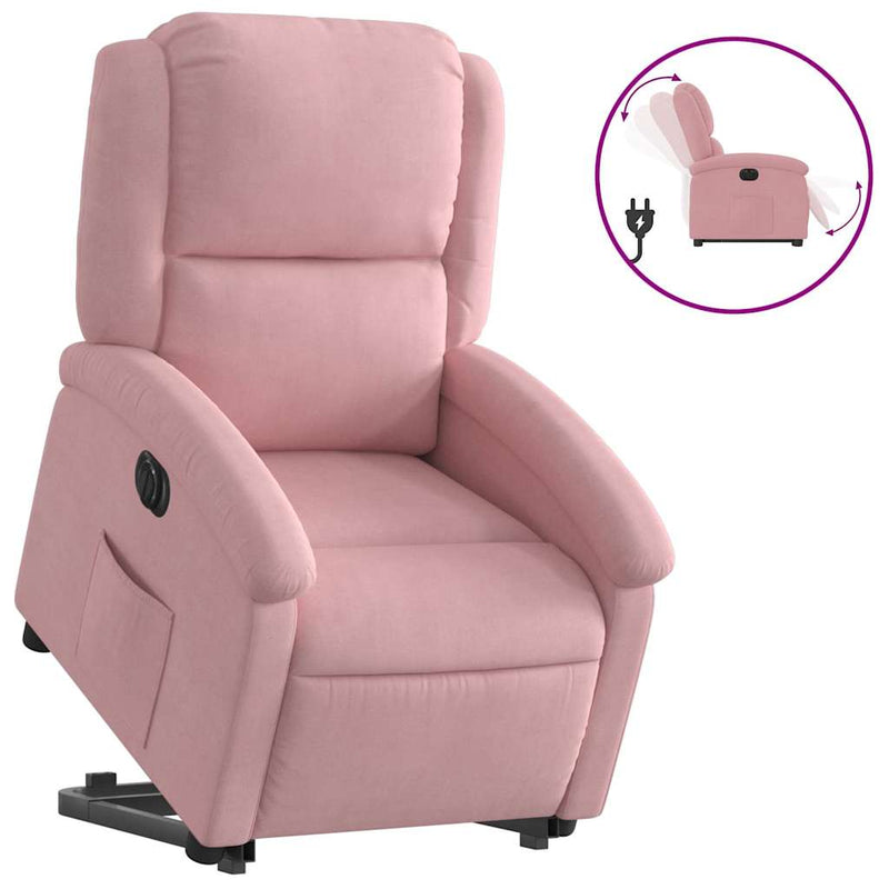Sta-Op-Stoel Fluweel Roze