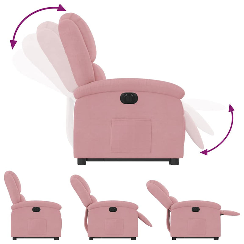 Sta-Op-Stoel Fluweel Roze