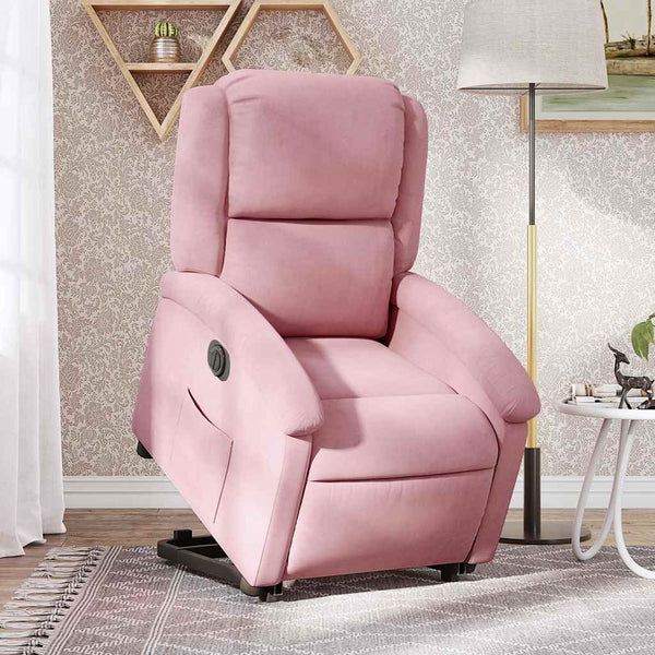 Sta-Op-Stoel Fluweel Roze