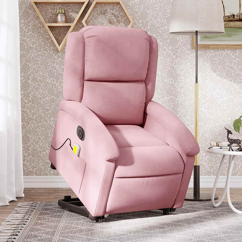 Sta-Op-Stoel Fluweel Roze