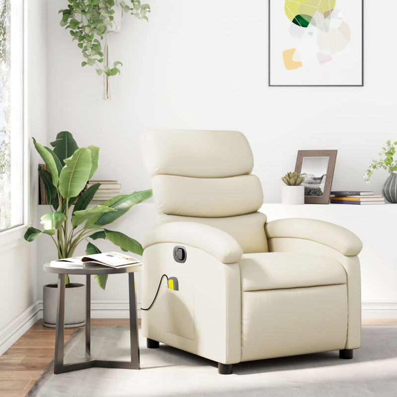 Relaxfauteuil Kunstleer Crème