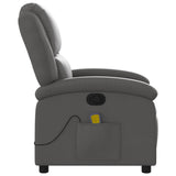Massagestoel Van Echt Leer, Grijs