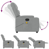 Massagestoel Met Lichtgrijze Stof