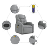 Massagestoel Met Lichtgrijze Stof