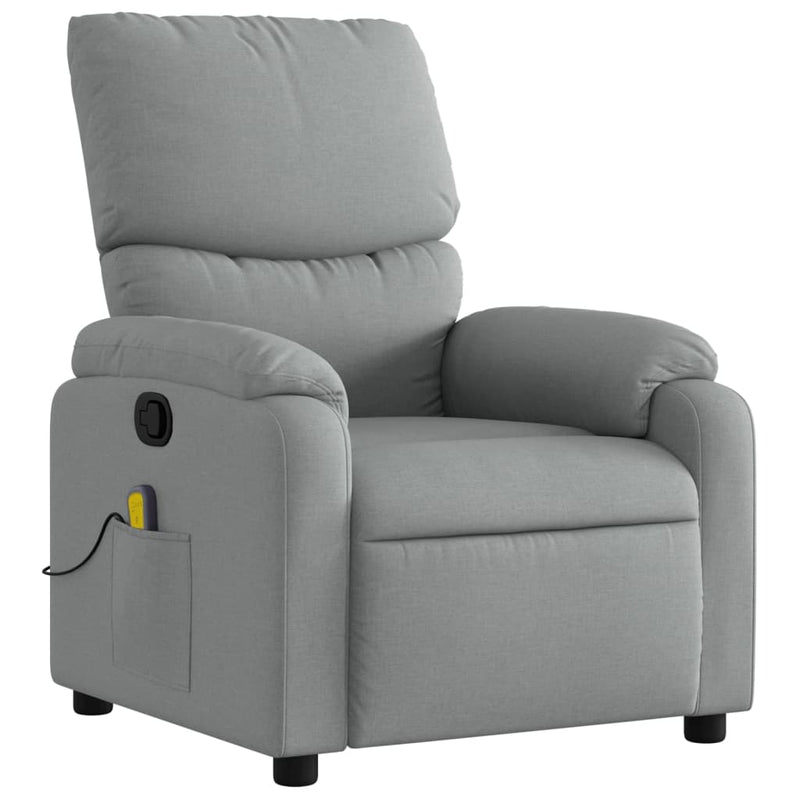 Massagestoel Met Lichtgrijze Stof