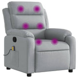 Massagestoel Met Lichtgrijze Stof