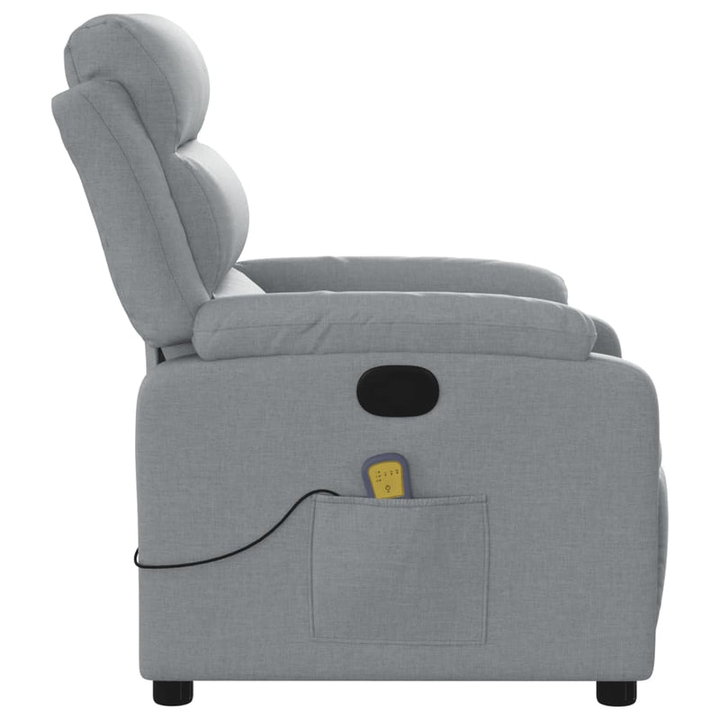 Massagestoel Met Lichtgrijze Stof