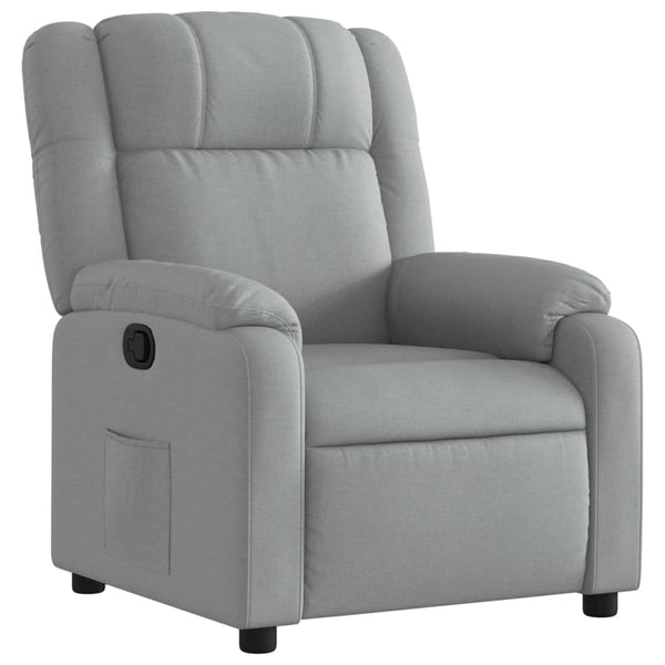 Relaxfauteuil Lichtgrijze Stof Lichtgrijs