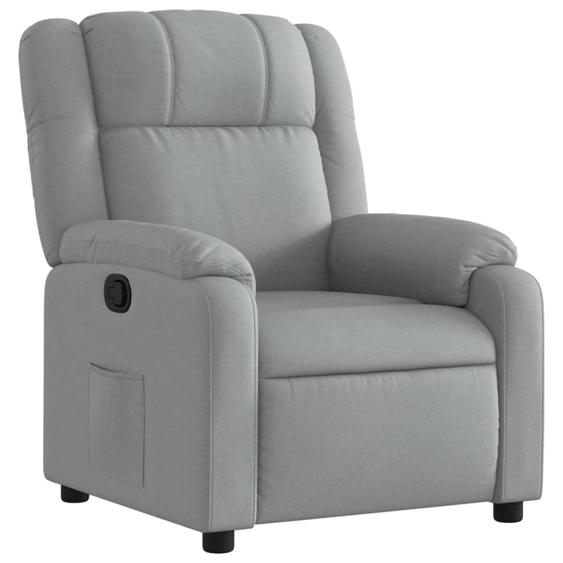 Relaxfauteuil Lichtgrijze Stof Lichtgrijs
