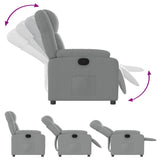 Relaxfauteuil Lichtgrijze Stof Lichtgrijs