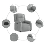 Relaxfauteuil Lichtgrijze Stof Lichtgrijs