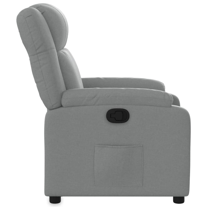 Relaxfauteuil Lichtgrijze Stof Lichtgrijs