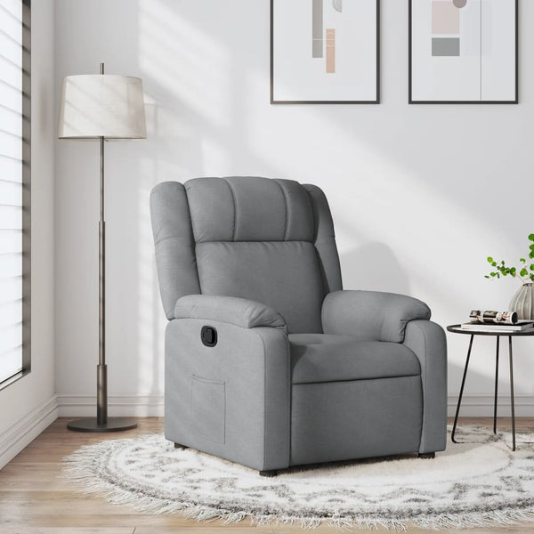 Relaxfauteuil Lichtgrijze Stof Lichtgrijs