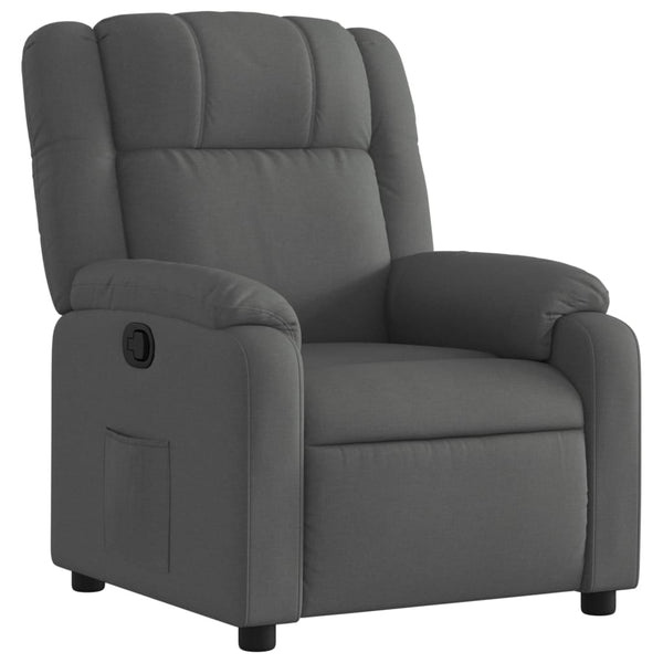 Relaxfauteuil Donkergrijze Stof Donkergrijs