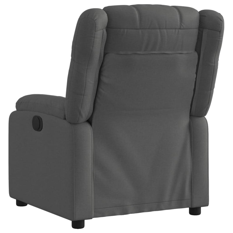 Relaxfauteuil Donkergrijze Stof Donkergrijs