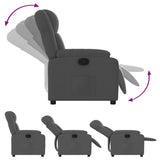 Relaxfauteuil Donkergrijze Stof Donkergrijs