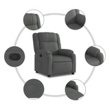 Relaxfauteuil Donkergrijze Stof Donkergrijs