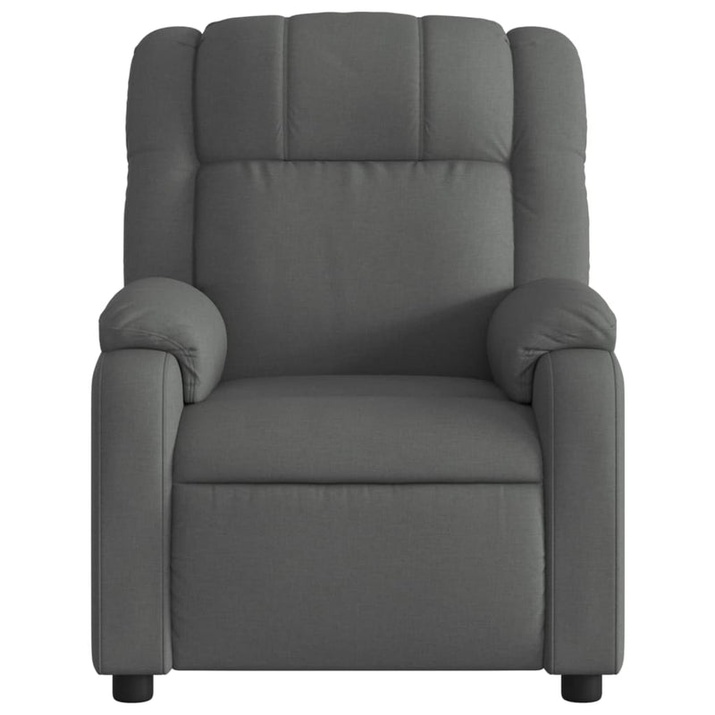 Relaxfauteuil Donkergrijze Stof Donkergrijs
