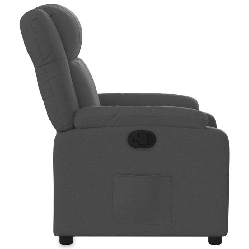 Relaxfauteuil Donkergrijze Stof Donkergrijs