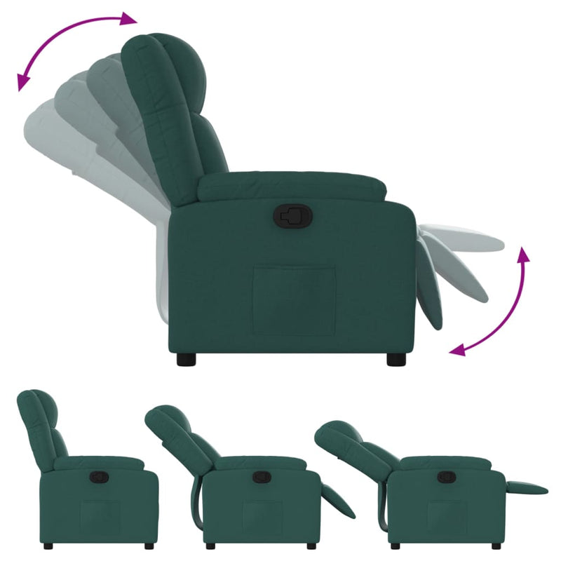 Relaxfauteuil E Stof Donkergroen