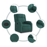 Relaxfauteuil E Stof Donkergroen