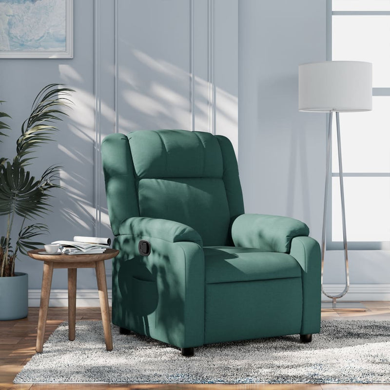 Relaxfauteuil E Stof Donkergroen