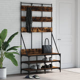 Kledingrek Met Schoenenrek 100X40X184Cm Eikenkleur