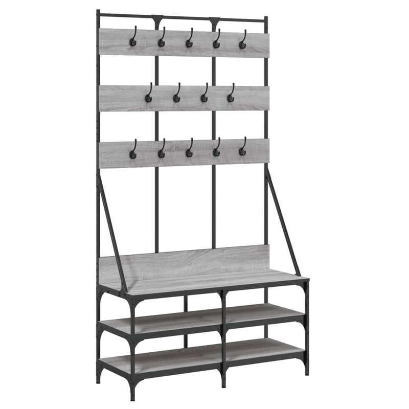 Kledingrek Met Schoenenrek 100X40X184Cm Eikenkleur