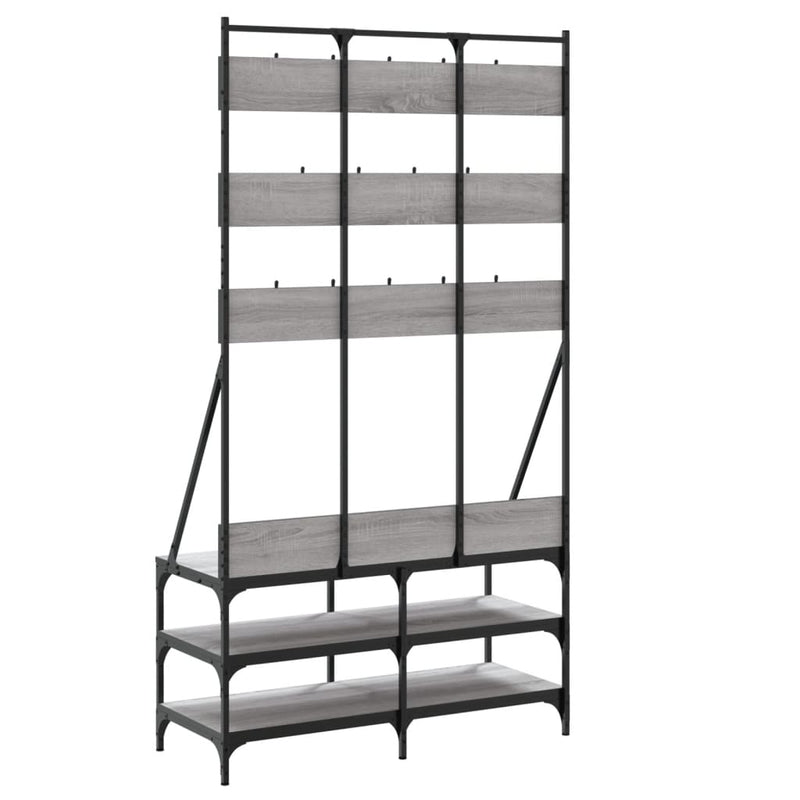 Kledingrek Met Schoenenrek 100X40X184Cm Eikenkleur