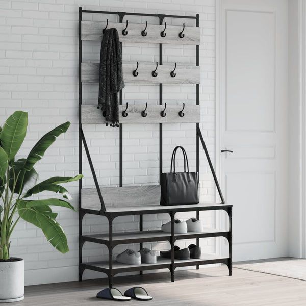 Kledingrek Met Schoenenrek 100X40X184Cm Eikenkleur