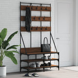 Kledingrek Met Schoenenrek 100X40X184Cm Eikenkleur