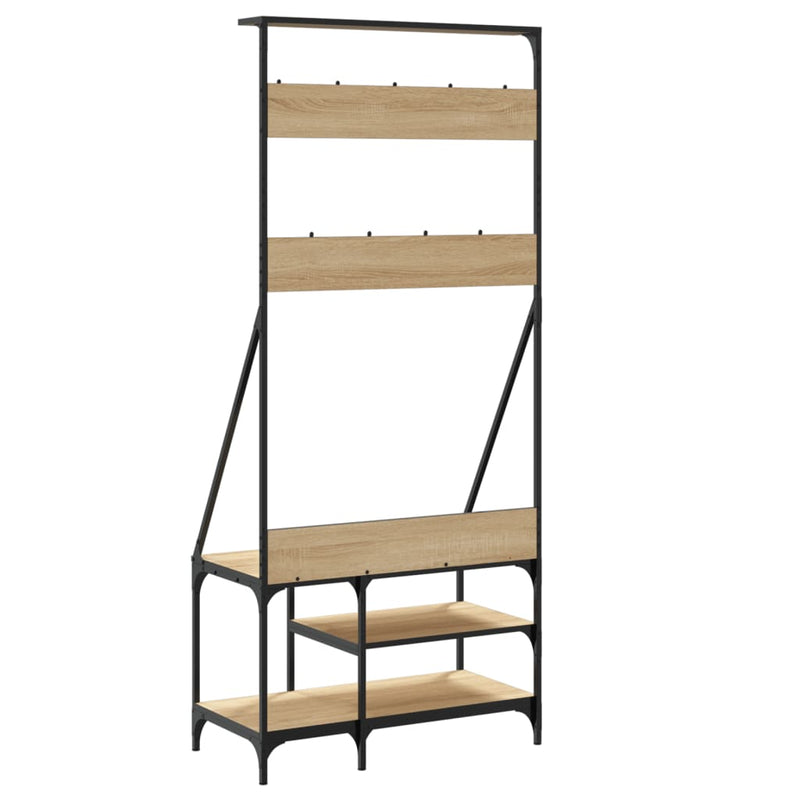 Kledingrek Met Schoenenrek 80X40X184 Cm Kleurig