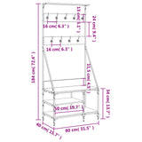 Kledingrek Met Schoenenrek 80X40X184 Cm Kleurig