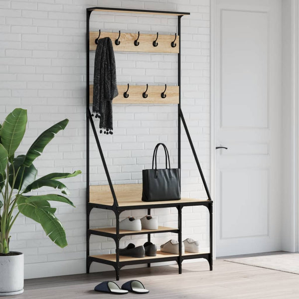 Kledingrek Met Schoenenrek 80X40X184 Cm Kleurig